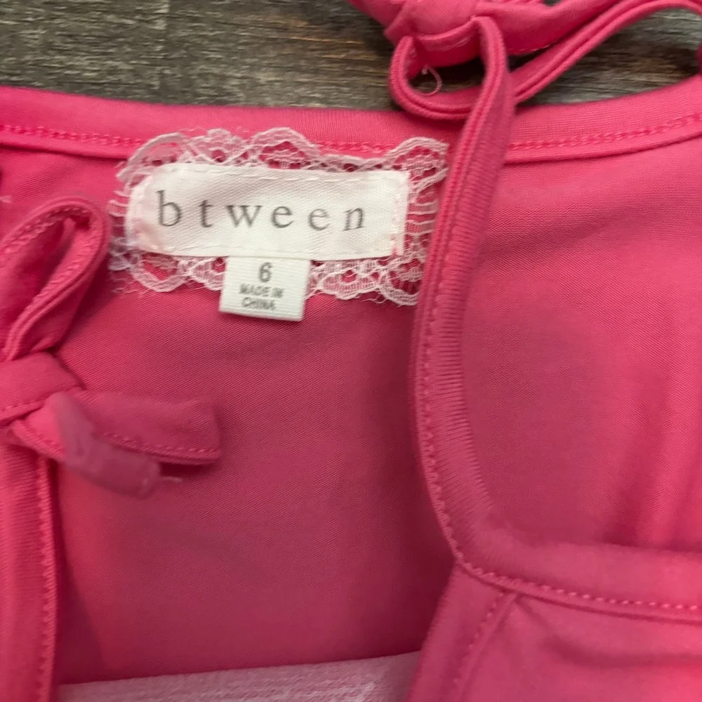 Btween Girls Pink Sequined Citrus Fruit Spaghetti‎ Strap Romper Size 6